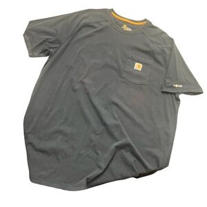 Vintage Carhartt Men's Dark Gray Short Sleeve Tee